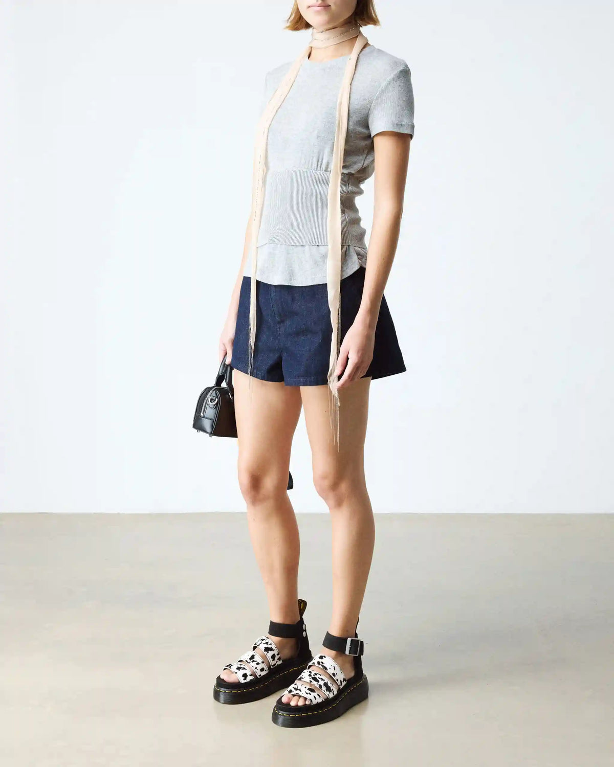 Clarissa Strap Hair On Leather Quad Sandals