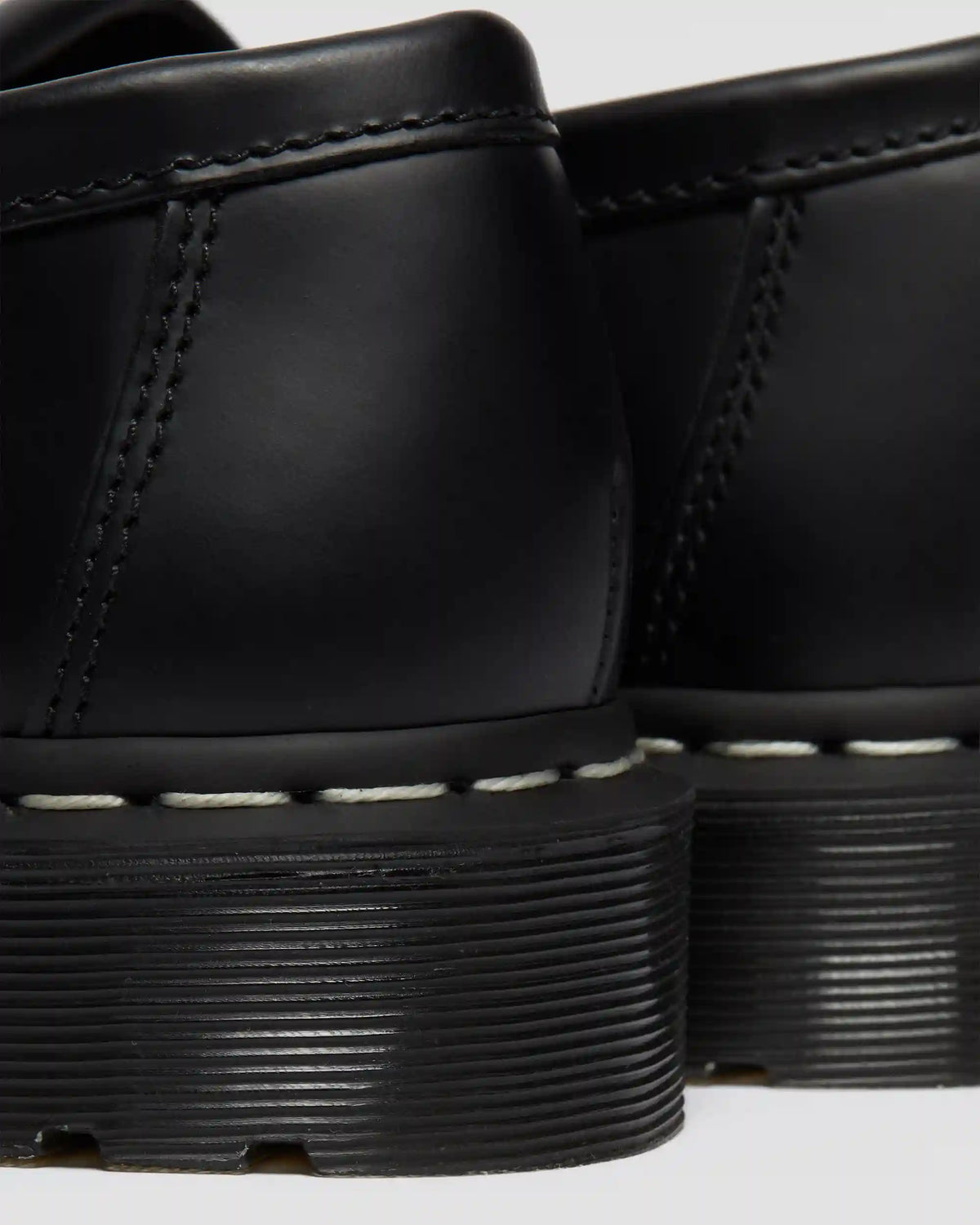 Adrian White Stitch Smooth Leather Loafers