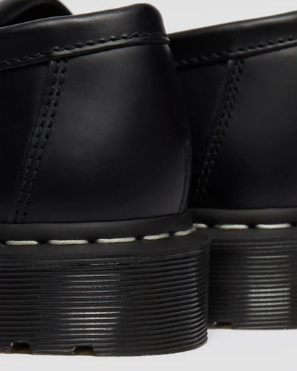Adrian White Stitch Smooth Leather Loafers