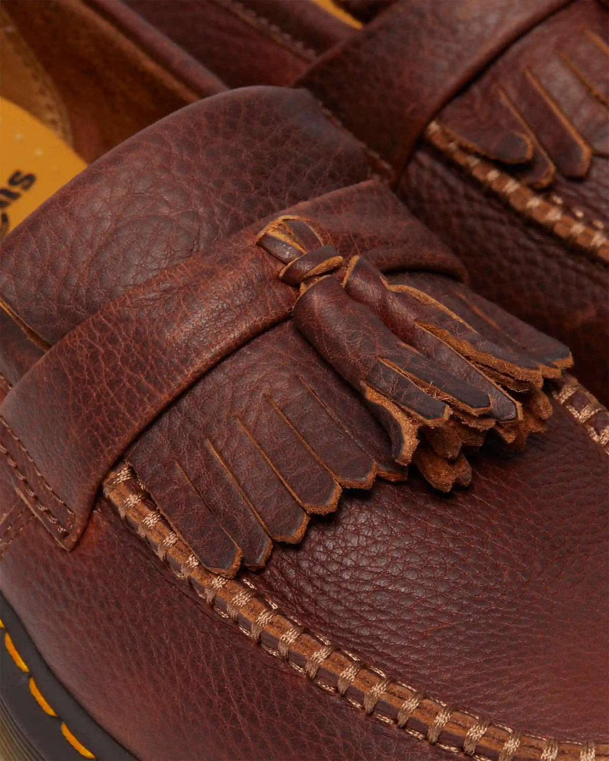 Adrian Yellow Stitch Ambassador Leather Loafers