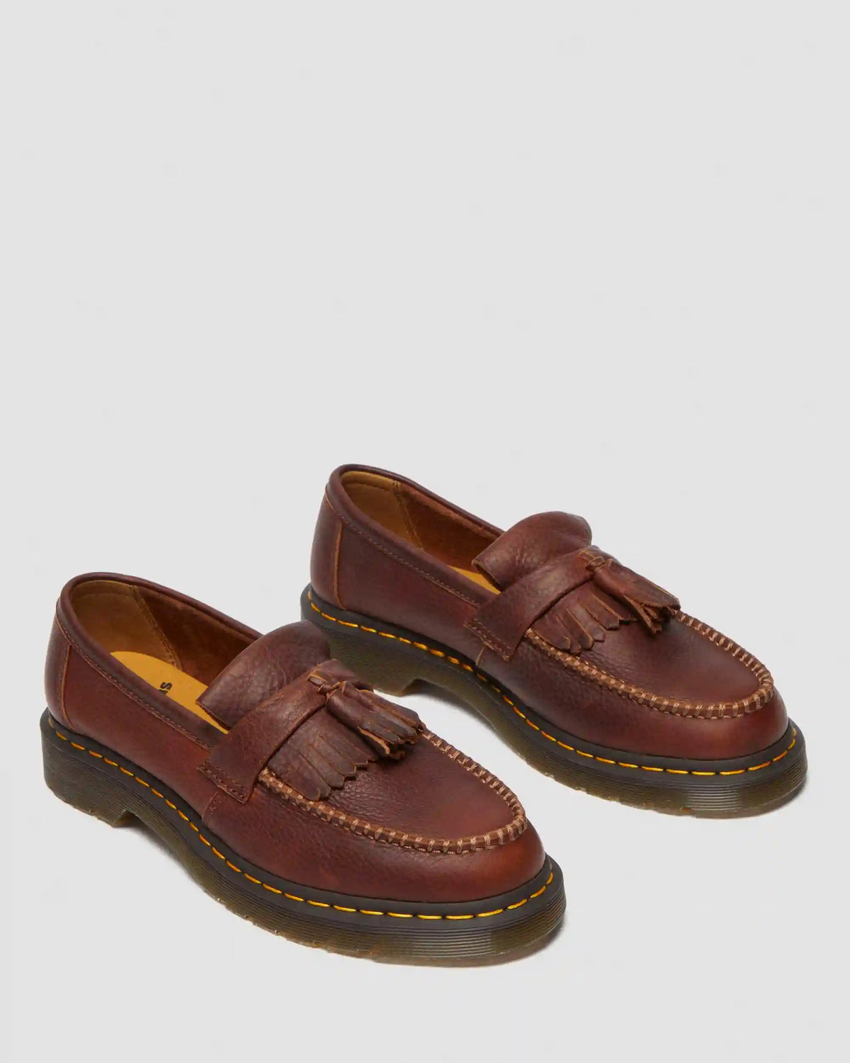 Adrian Yellow Stitch Ambassador Leather Loafers