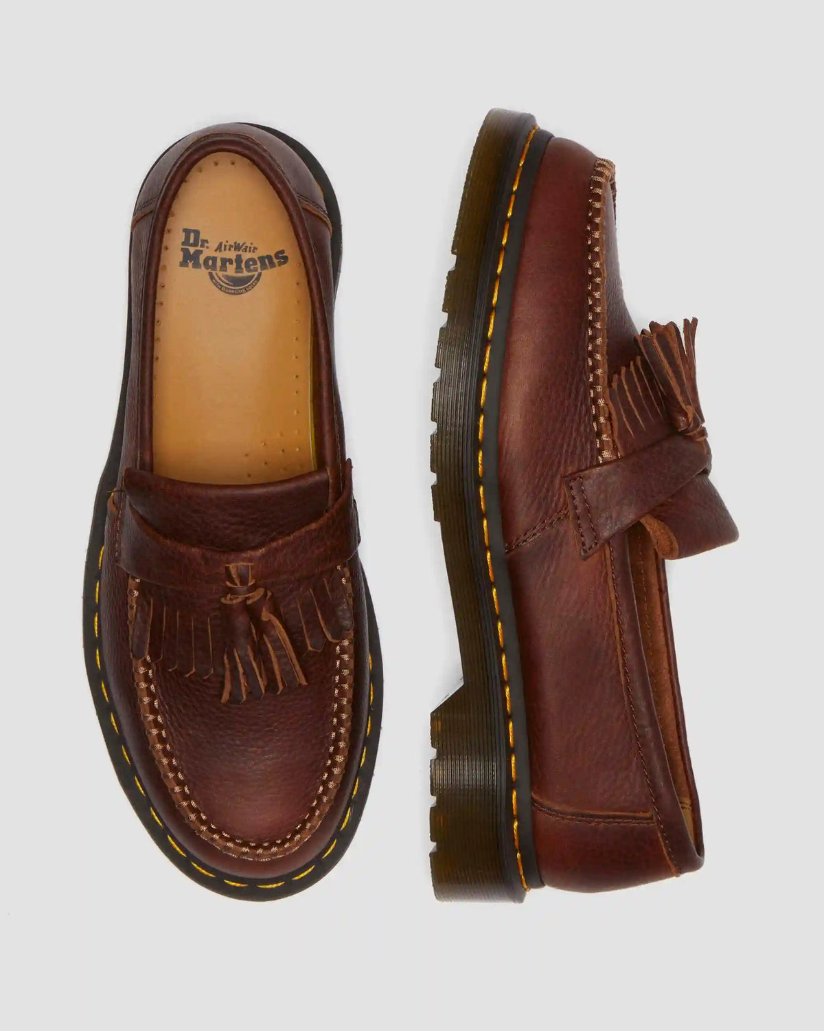 Adrian Yellow Stitch Ambassador Leather Loafers