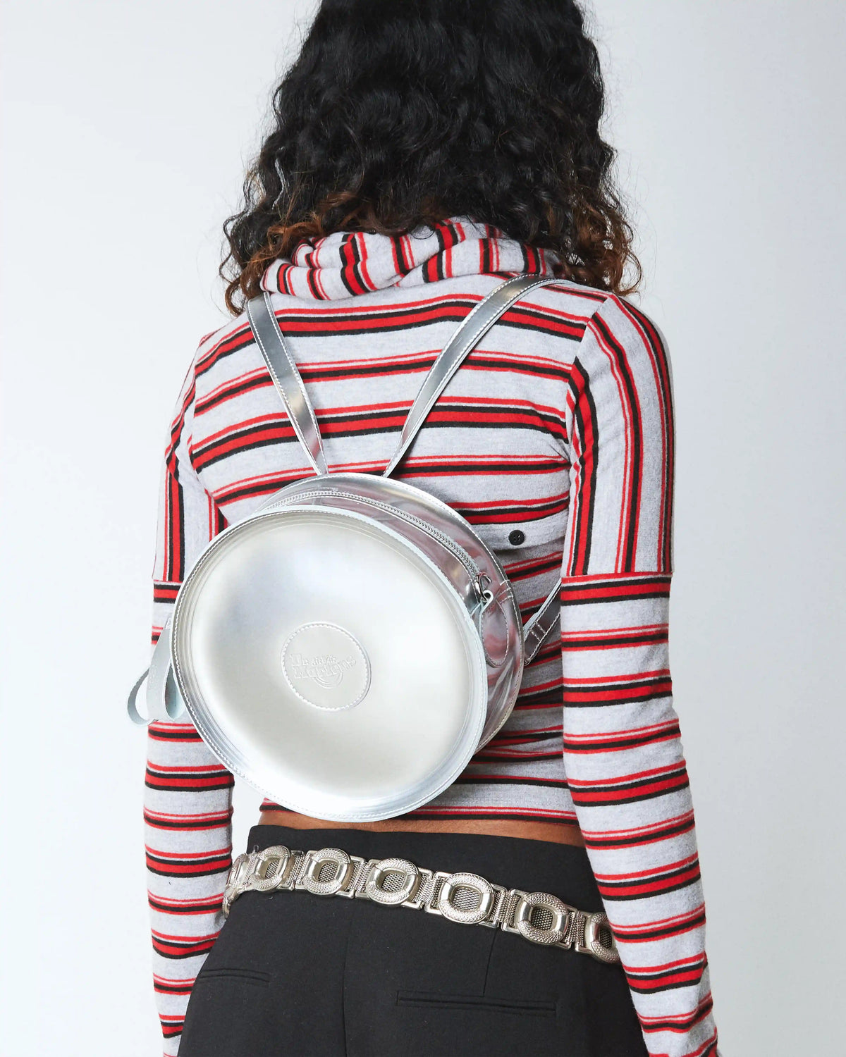Metallic Round Backpack