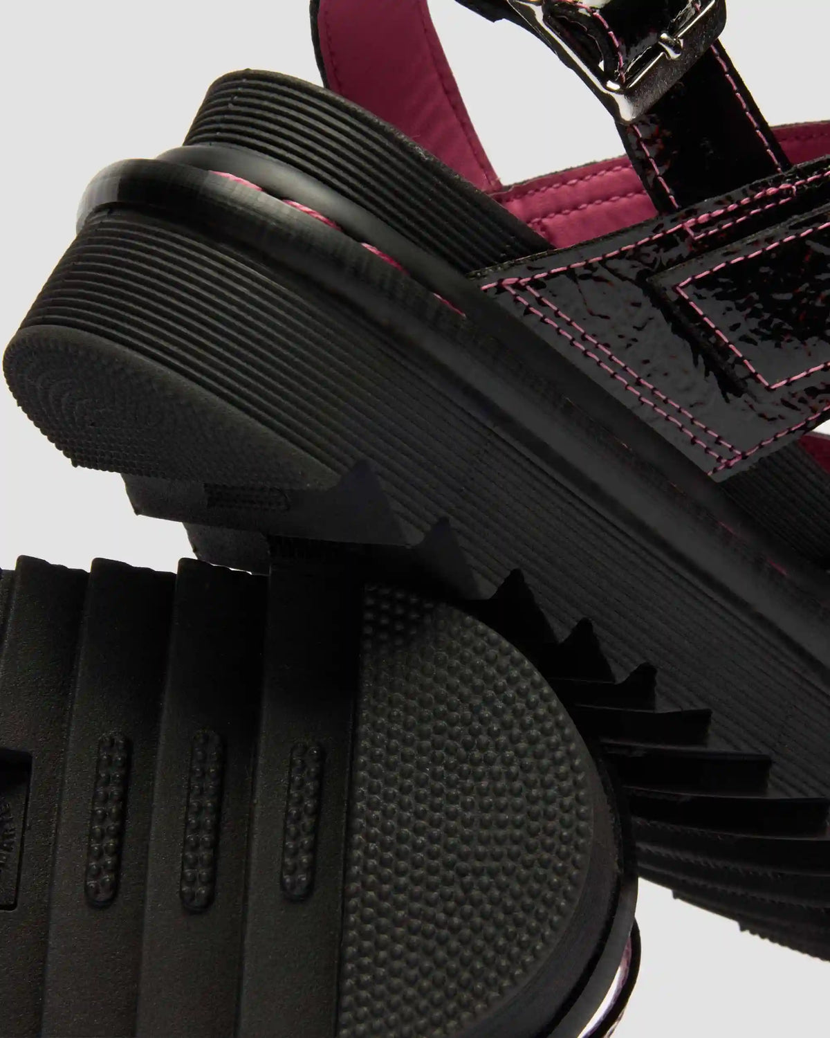 Voss II Distressed Patent Leather Sandals