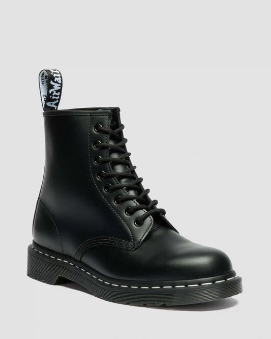 1460 White Stitch Smooth Leather Lace Up Boots