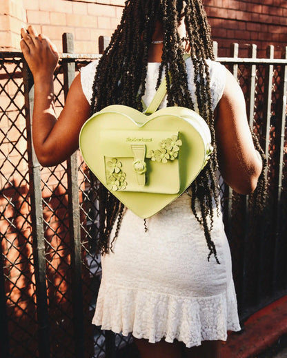 Kiev Leather Hardware Heart Shaped Bag