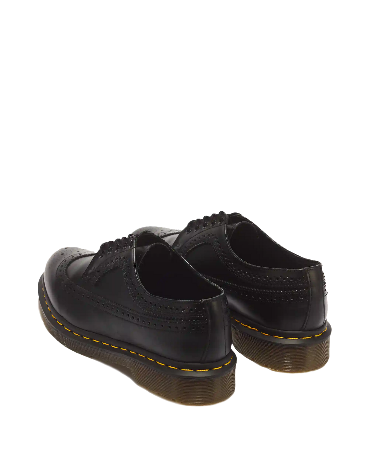 3989 Yellow Stitch Smooth Leather Brogue Shoes