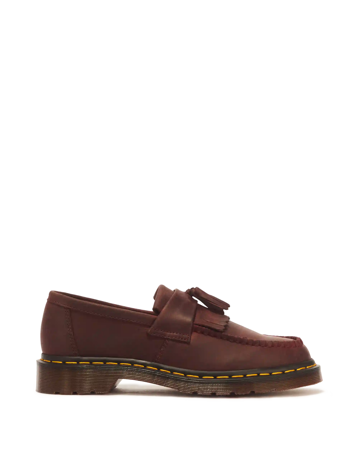 Adrian Crazy Horse Leather Tassel Loafers