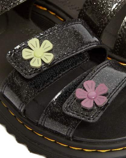 Junior Klaire Coated Glitter Velcro Sandals