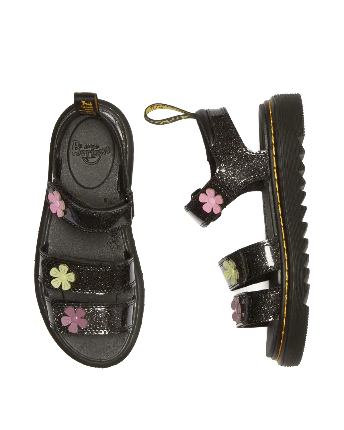 Junior Klaire Coated Glitter Velcro Sandals