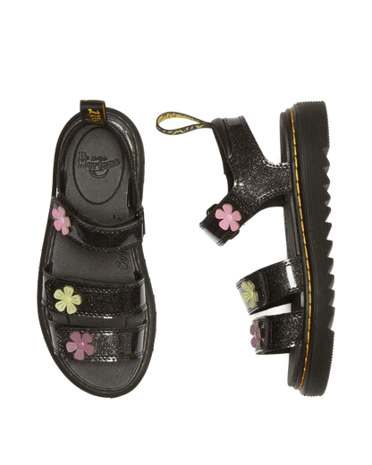 Junior Klaire Coated Glitter Velcro Sandals
