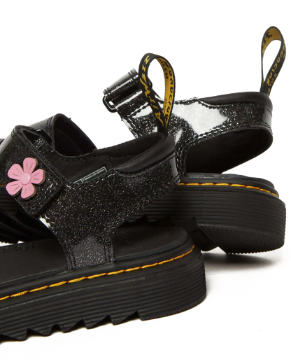 Junior Klaire Coated Glitter Velcro Sandals