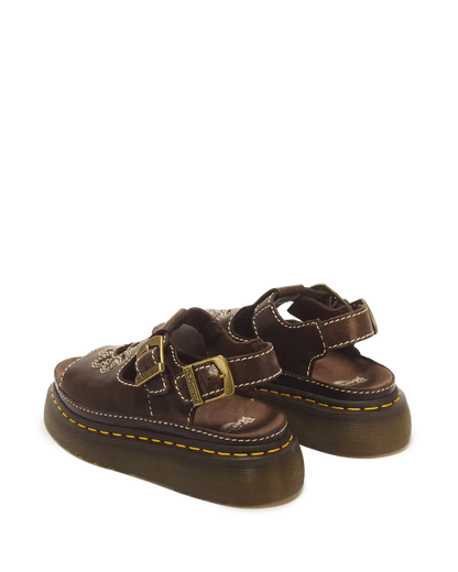 Dunnet Flower Full Grain Leather Sandals