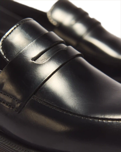 Temara Polished Smooth Leather Loafers
