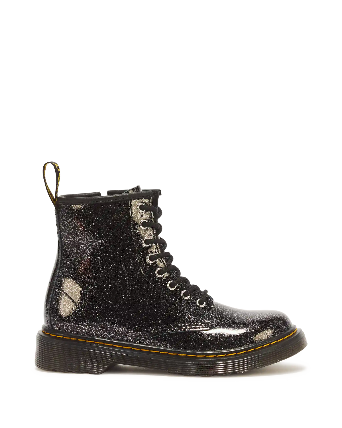 JUNIOR 1460 GLITTER PATENT LEATHER BOOTS