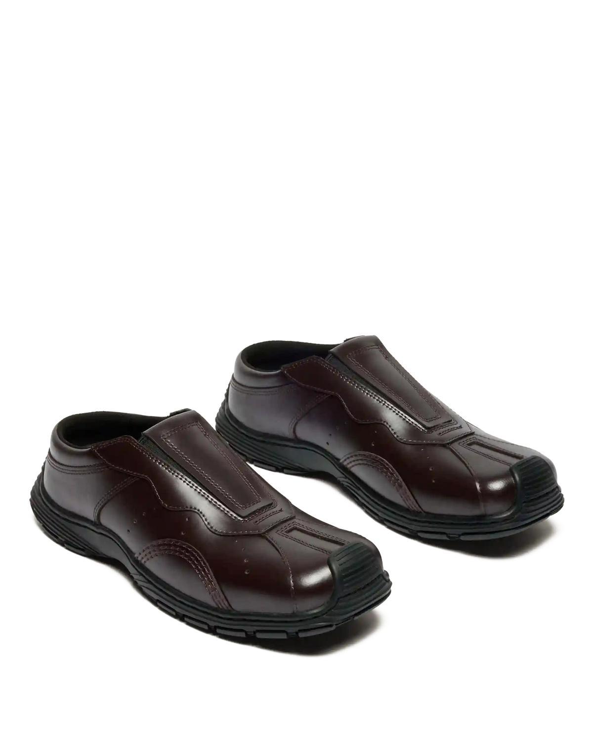 Aurix Satin Finish Leather Mules