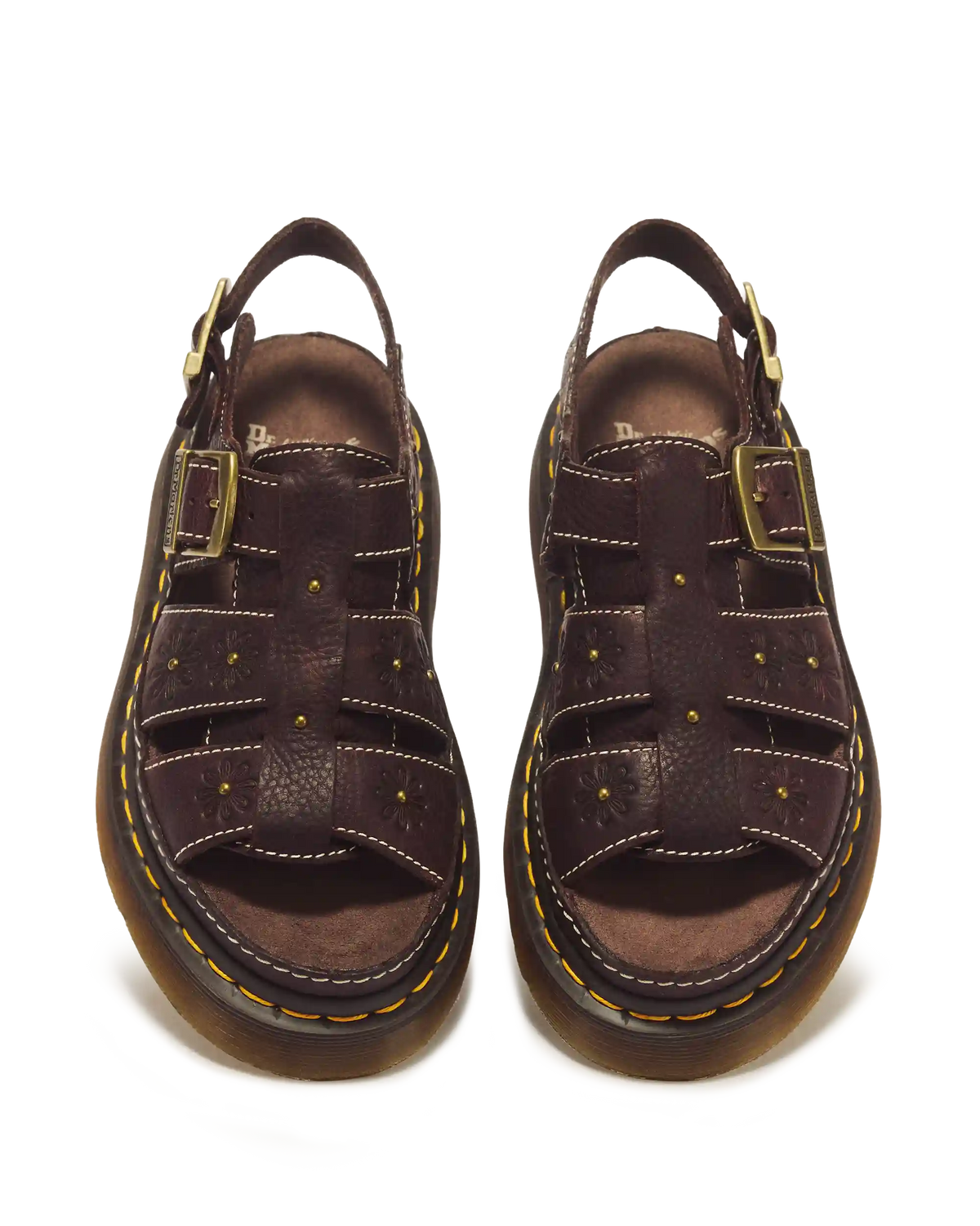 Wrenlie Open Toe Grizzly Leather Fisherman Platform Sandals