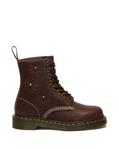 1460 Pascal Flower Grizzly Leather Boots