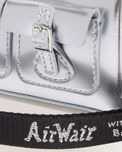 Mini Top Handle Bag Bag Silver Metallic Patent Lamper