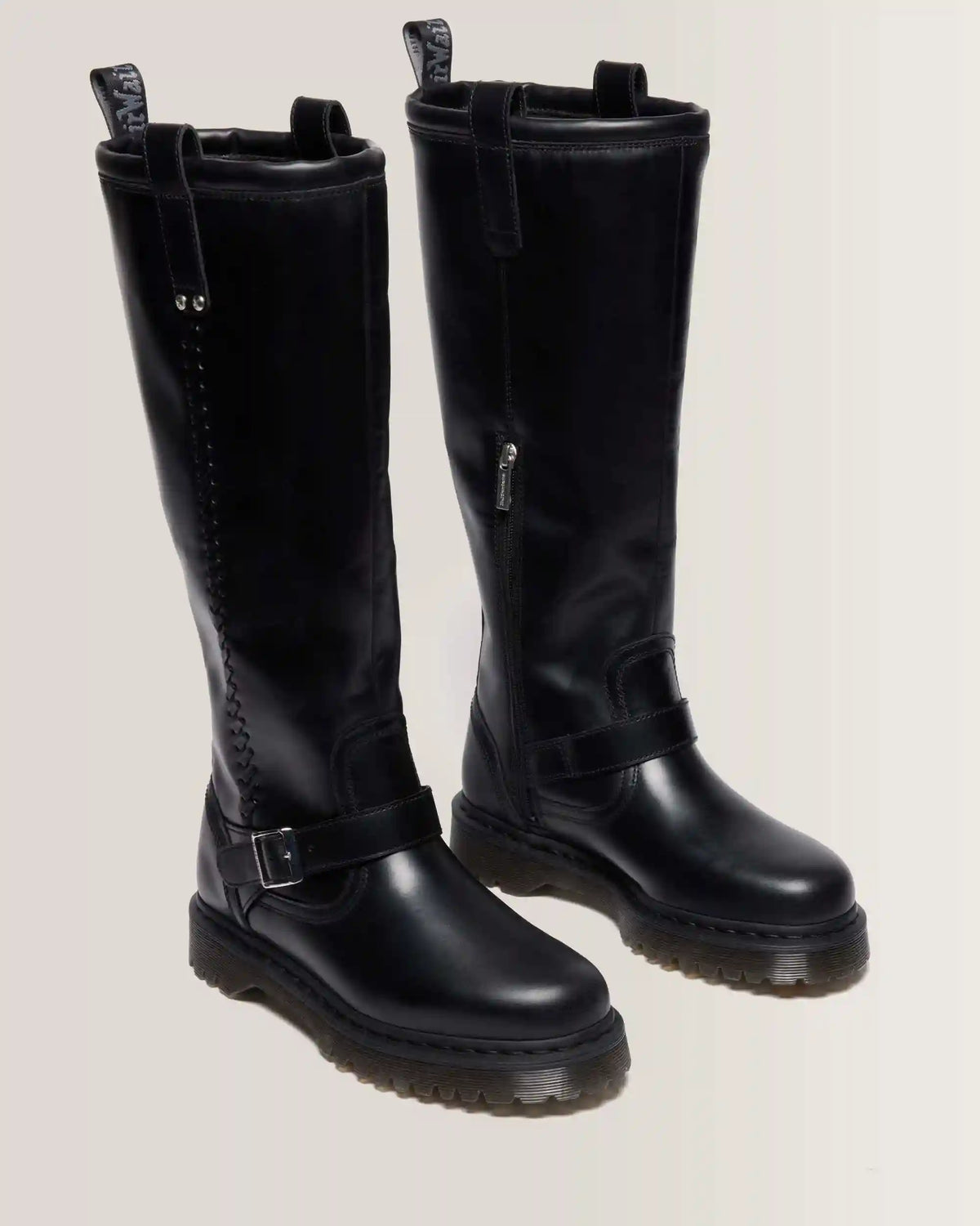 Anistone Knee High Orleans Leather Biker Boots