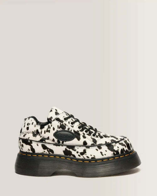 Buzz 5-Eye Dalmatian Hair On Leather Shoes