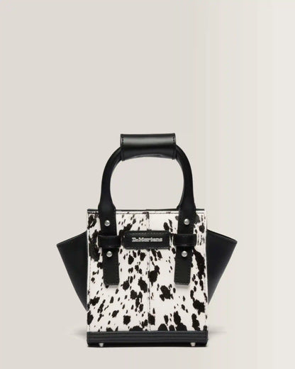 Extra Small Dalmatian Hair On Leather Tote Bag