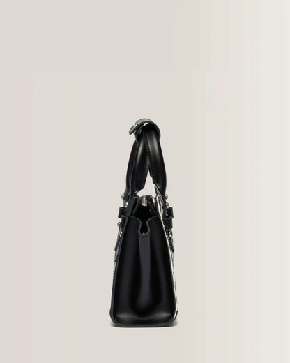 Extra Small Dalmatian Hair On Leather Tote Bag