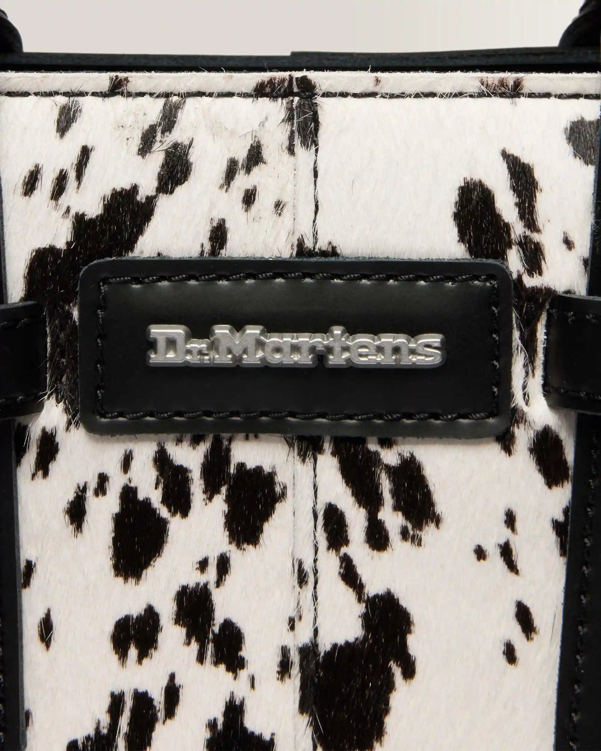 Extra Small Dalmatian Hair On Leather Tote Bag