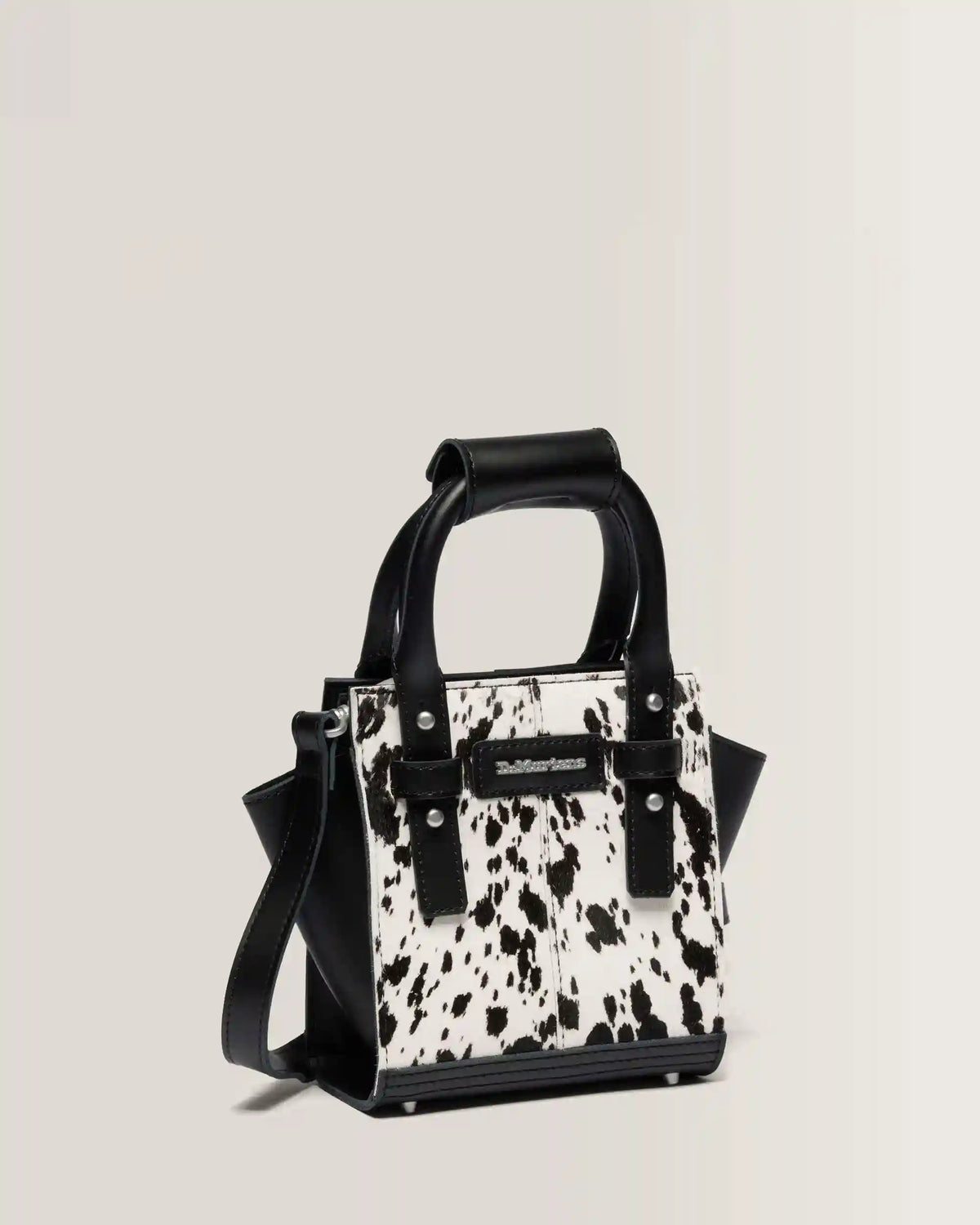 Extra Small Dalmatian Hair On Leather Tote Bag