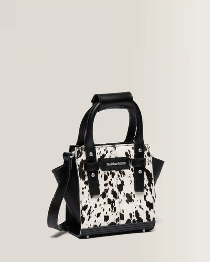Extra Small Dalmatian Hair On Leather Tote Bag