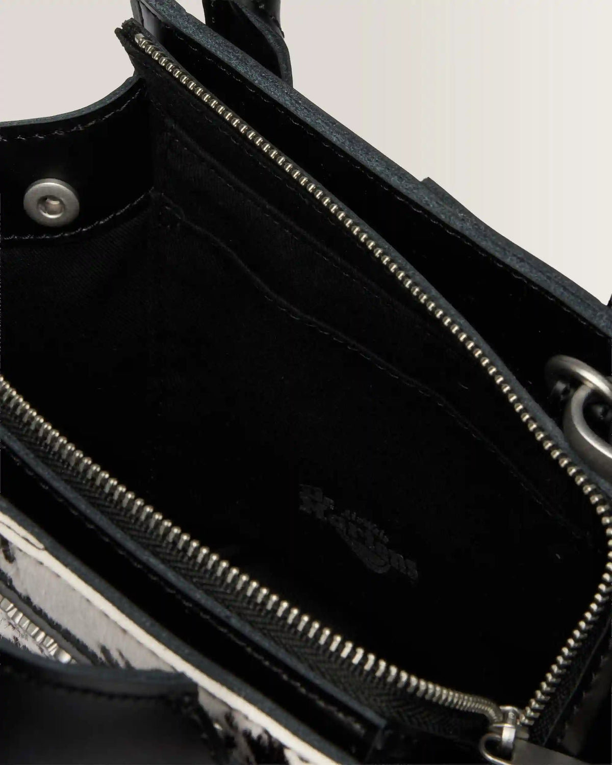 Extra Small Dalmatian Hair On Leather Tote Bag