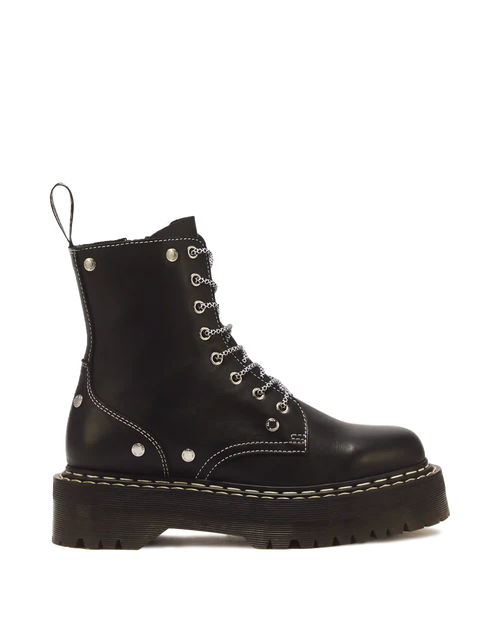 Jadon Monochrome Sendal Leather Platform Boots