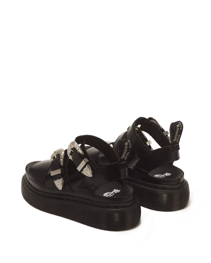 Gryphon Quad Leather Gladiator Platform Sandals