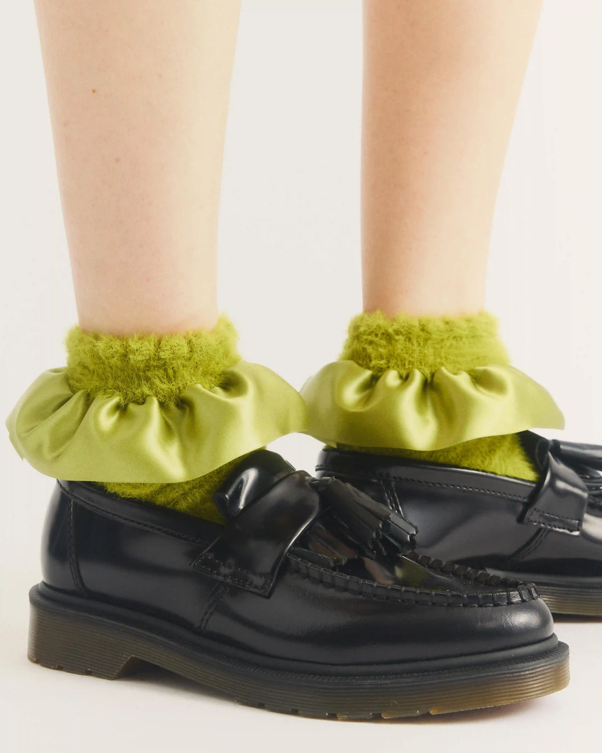 Satin Frill Fluffy Socks