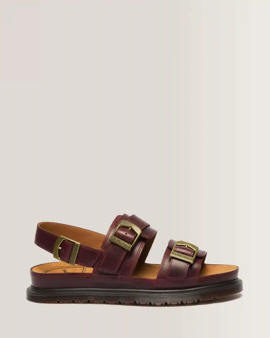 San Two Strap Leather Sandals
