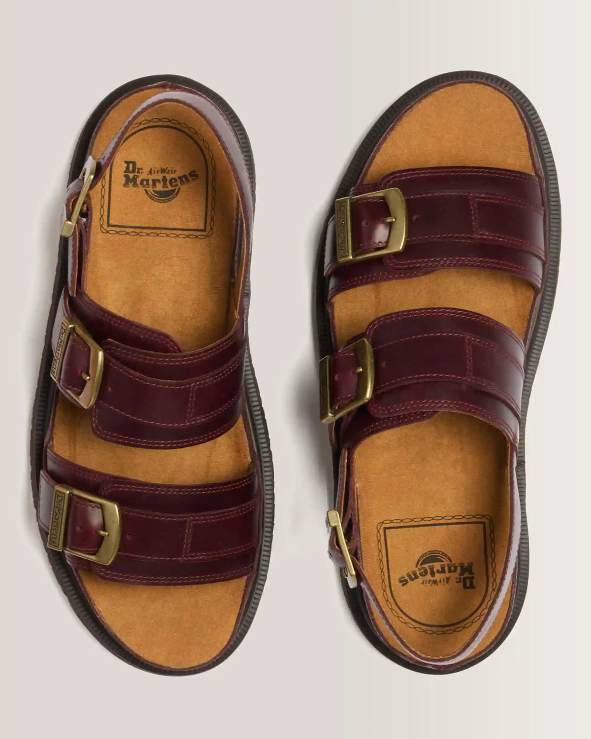 San Two Strap Leather Sandals