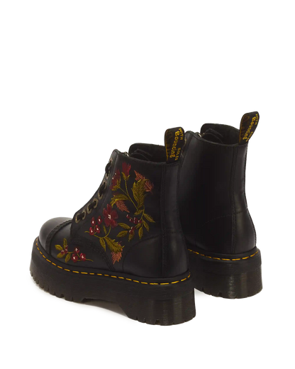 Sinclair Floral Wanama Leather Lace Up Boots