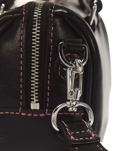 Mini Top Handle Milled Gloss Leather Bag