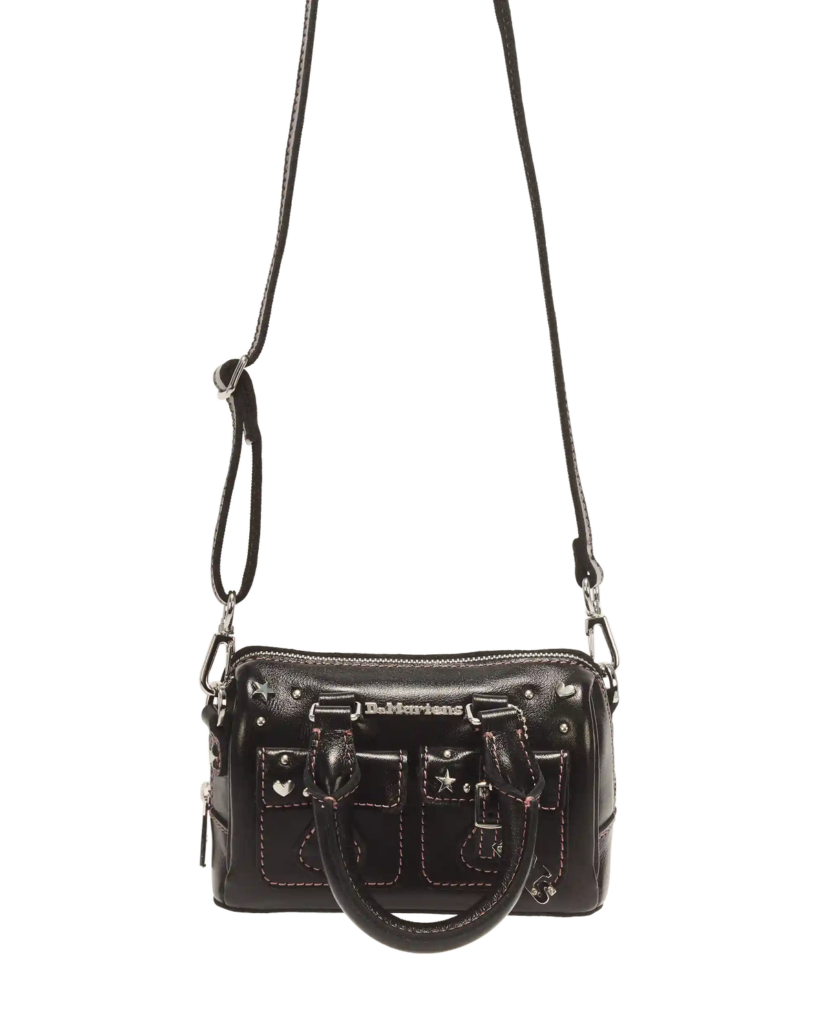Mini Top Handle Milled Gloss Leather Bag