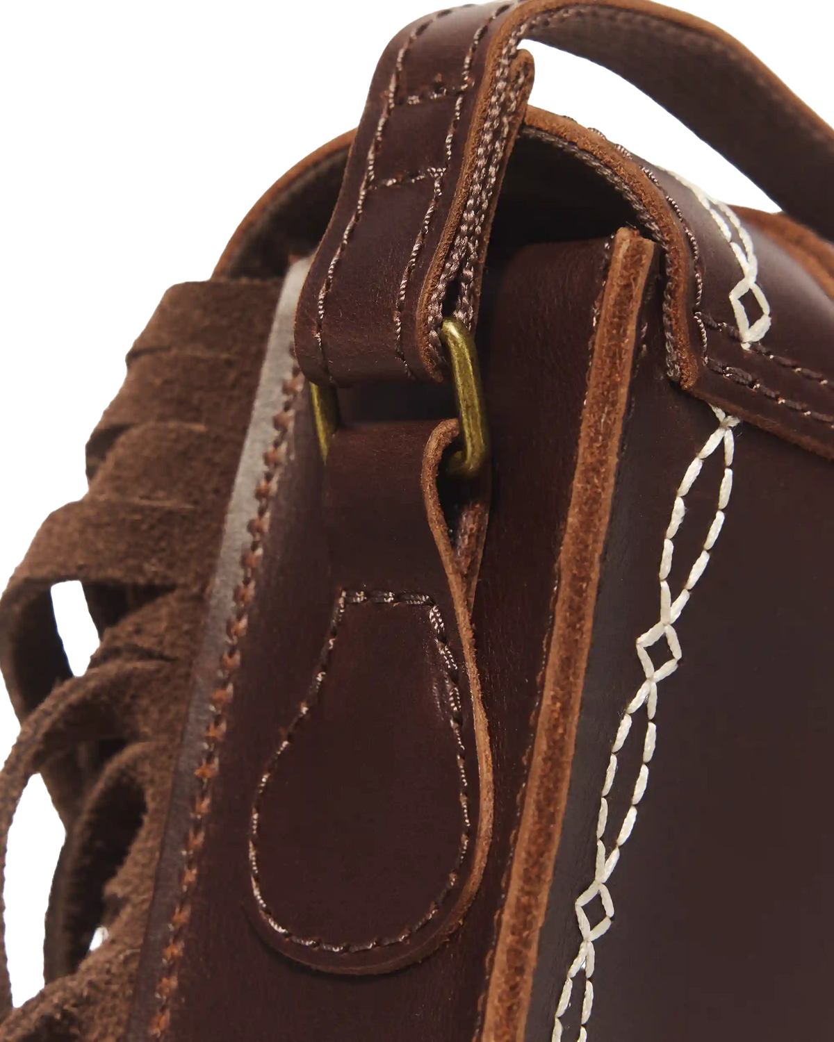7 Inch Desert Rodeo Leather & Suede Satchel