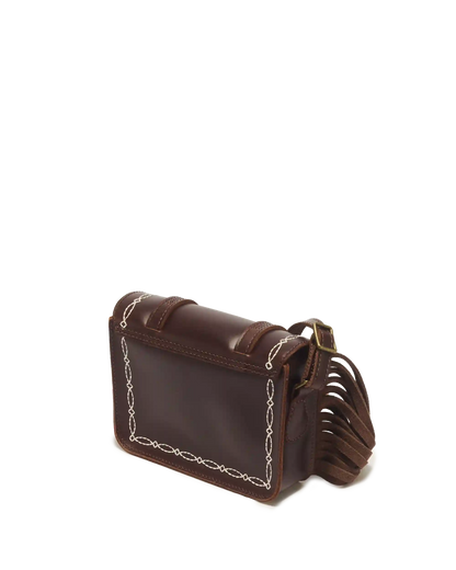 7 Inch Desert Rodeo Leather & Suede Satchel