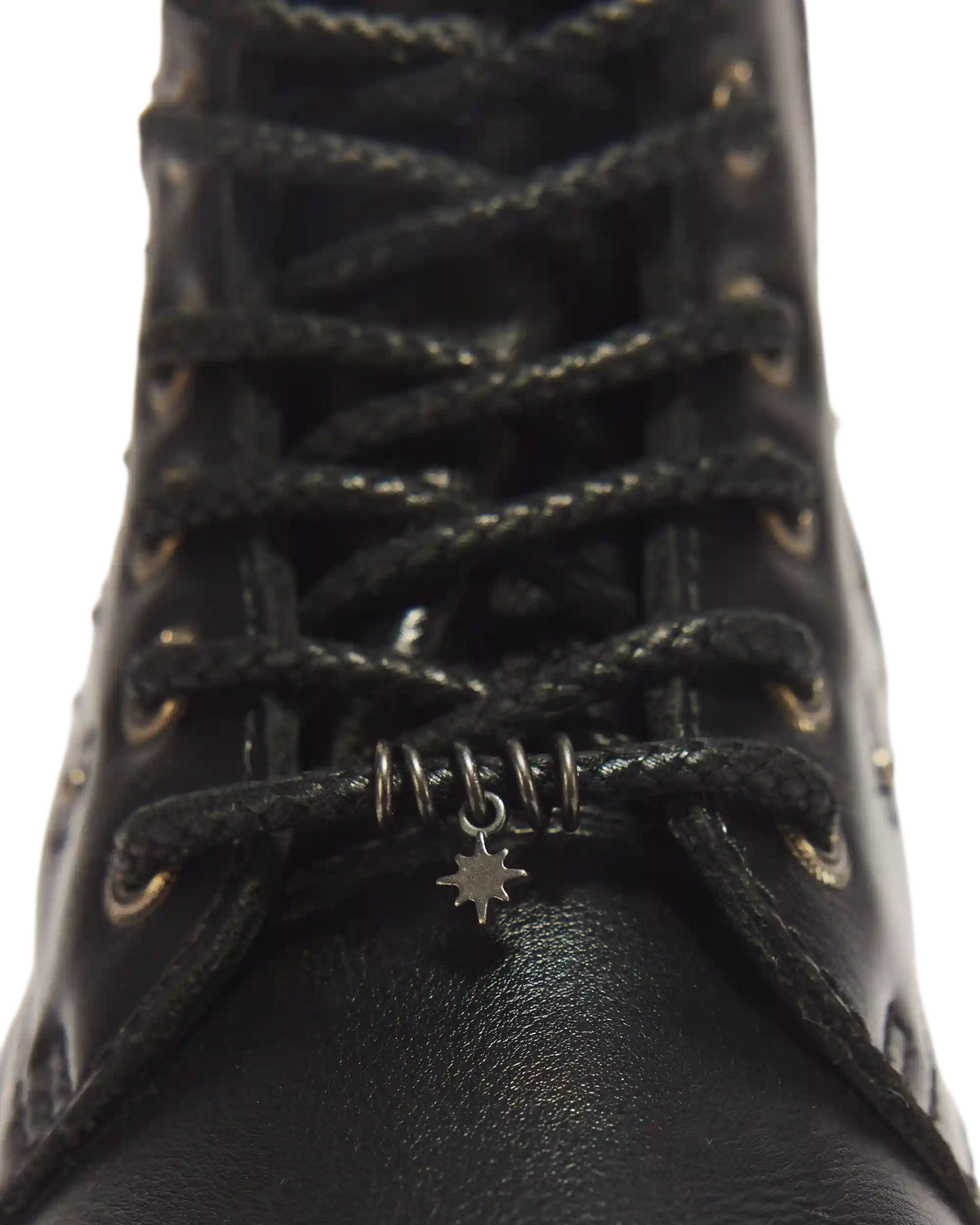 Jadon Whimsy Goth 8 Eye Leather & Velvet Lace Up Platform Boots