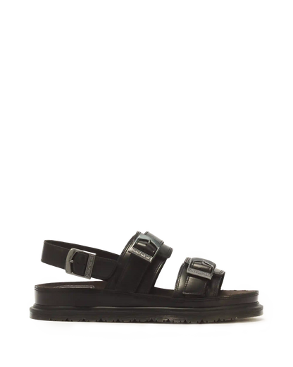 San Two Strap Leather Sandals