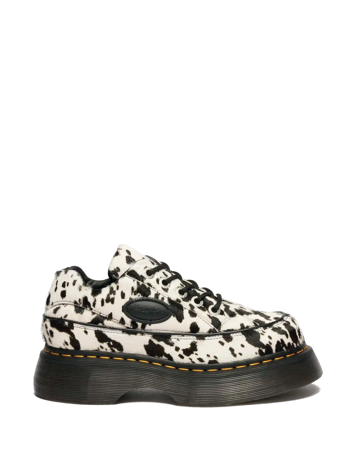 Buzz 5-Eye Dalmatian Hair On Leather Shoes